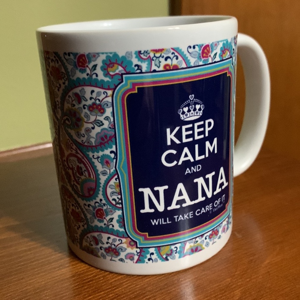 Personally Designed for you by ThisWear-Keep Calm Nana Mug with Colorful Pattern - Picture 6 of 11